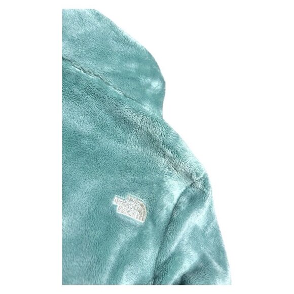 The North Face FAUX FUR FLEECE Outdoor Ski Winter Fall Womens Mint Green Jacket - Picture 6 of 7